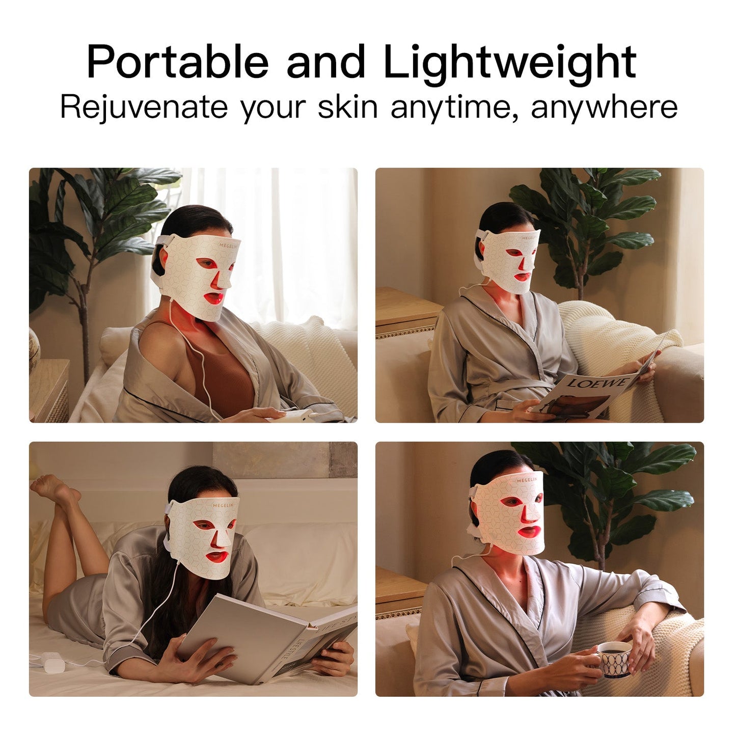 Megelin LED Red Light Therapy Face Mask